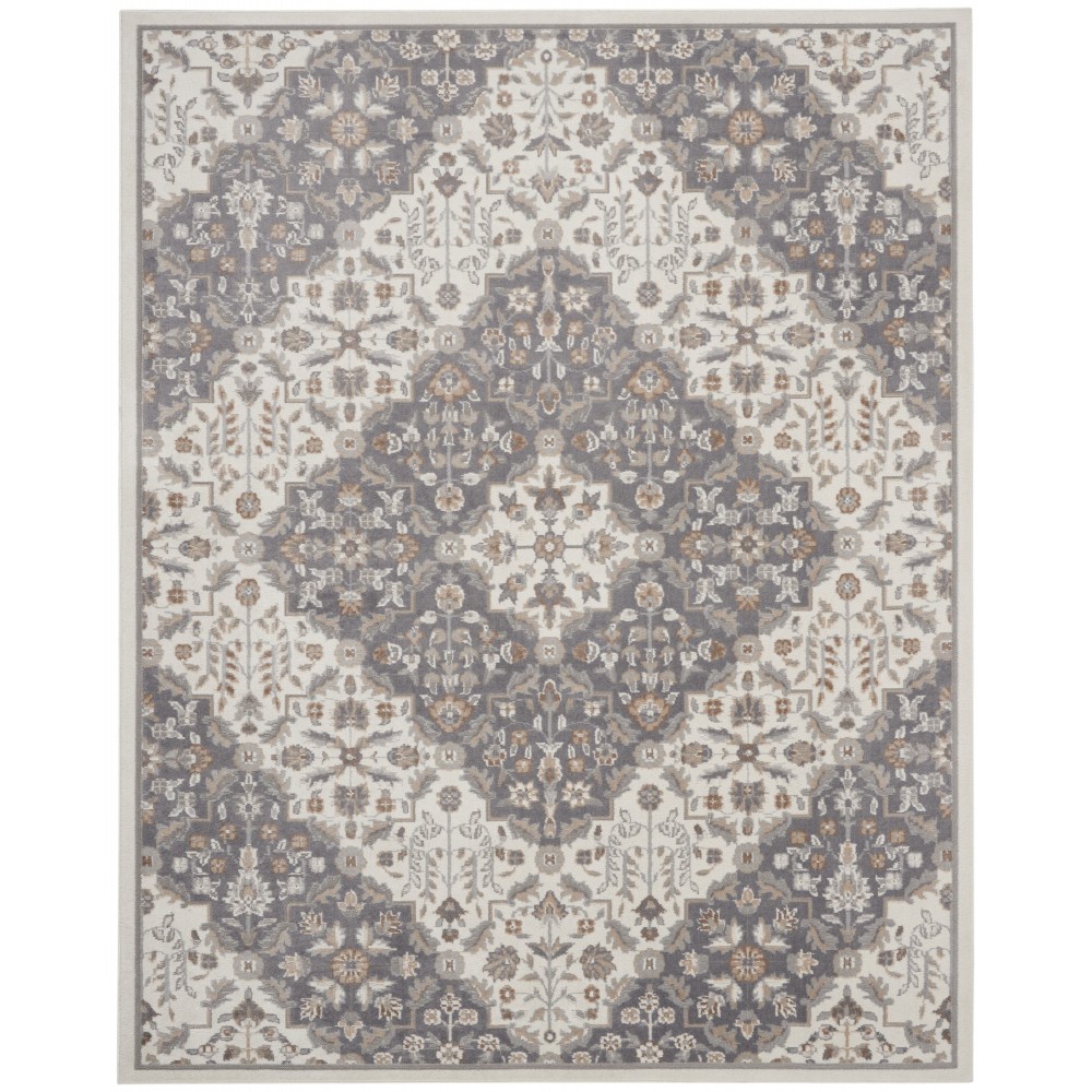 Nourison Elation ETN08 Area Rug, Ivory/Grey, 7'10" x 9'10"