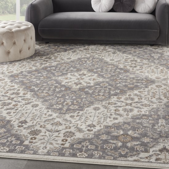 Nourison Elation ETN08 Area Rug, Ivory/Grey, 7'10" x 9'10"