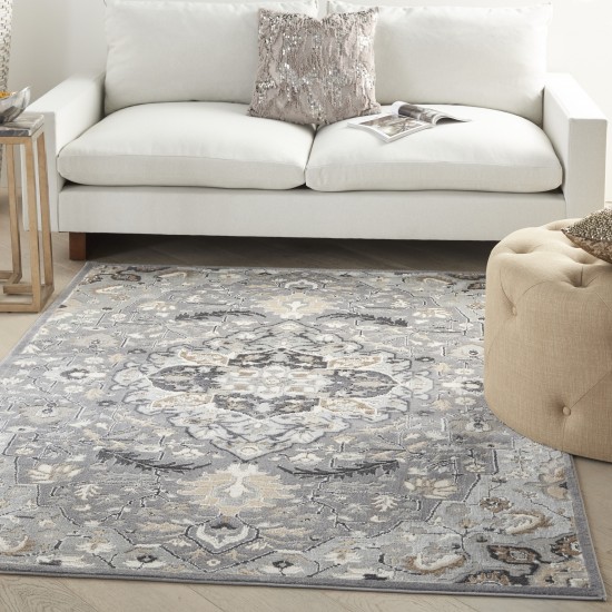 Nourison Elation ETN09 Area Rug, Grey, 4' x 6'