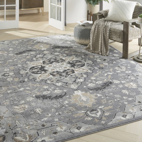 Nourison Elation ETN09 Area Rug, Grey, 7'10" x 9'10"