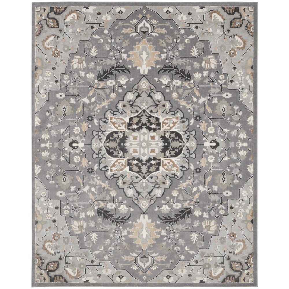 Nourison Elation ETN09 Area Rug, Grey, 9' x 12'