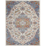 Nourison Elation ETN09 Area Rug, Ivory/Blue, 5'3" x 7'3"