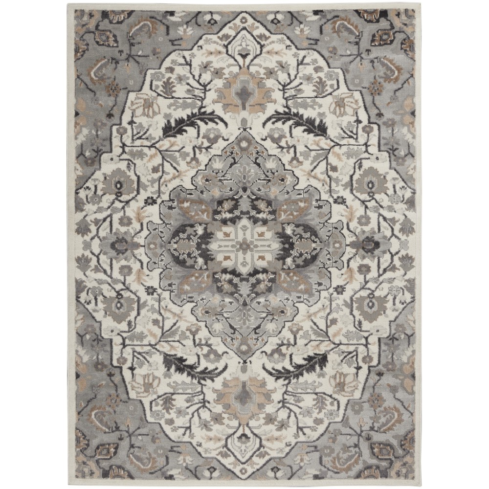 Nourison Elation ETN09 Area Rug, Ivory/Grey, 4' x 6' Nourison Elation ETN09 Area Rug, Ivory/Grey, 4' x 6'