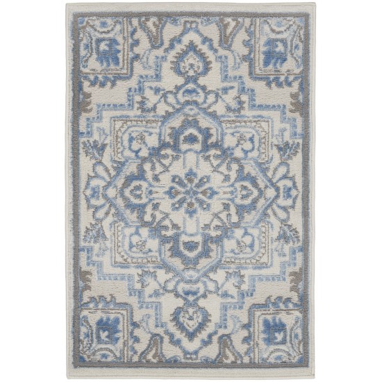 Nourison Elation ETN10 Area Rug, Ivory/Blue, 2' x 3'