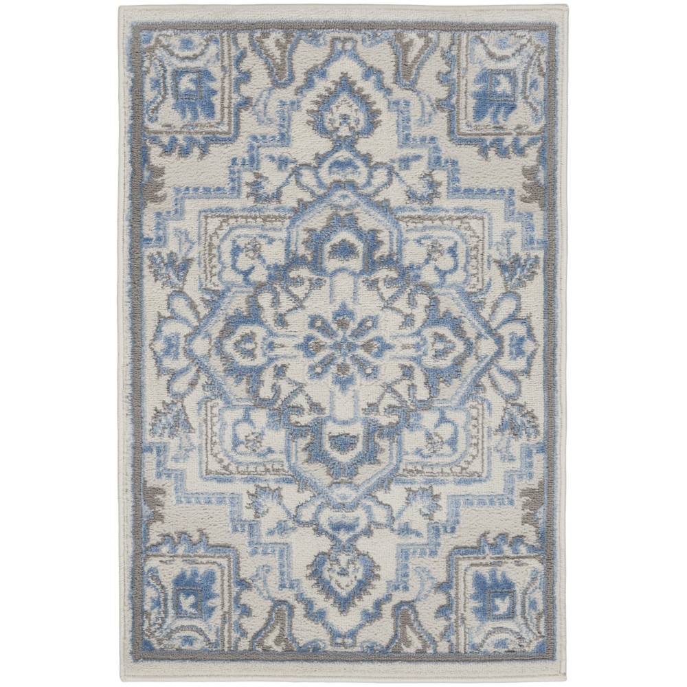 Nourison Elation ETN10 Area Rug, Ivory/Blue, 2' x 3'