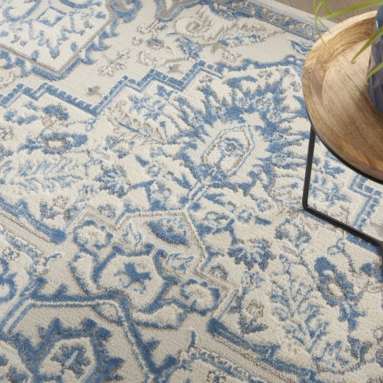 Nourison Elation ETN10 Area Rug, Ivory/Blue, 4' x 6'