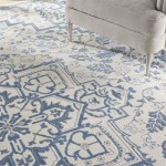 Nourison Elation ETN10 Area Rug, Ivory/Blue, 7'10" x 9'10"