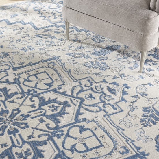 Nourison Elation ETN10 Area Rug, Ivory/Blue, 7'10" x 9'10"