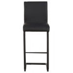 ACME Gordie Counter Height Chair (Set-2), Black PU, 24" Seat Height