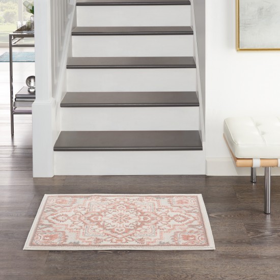 Nourison Elation ETN10 Area Rug, Ivory/Brick, 2' x 3'