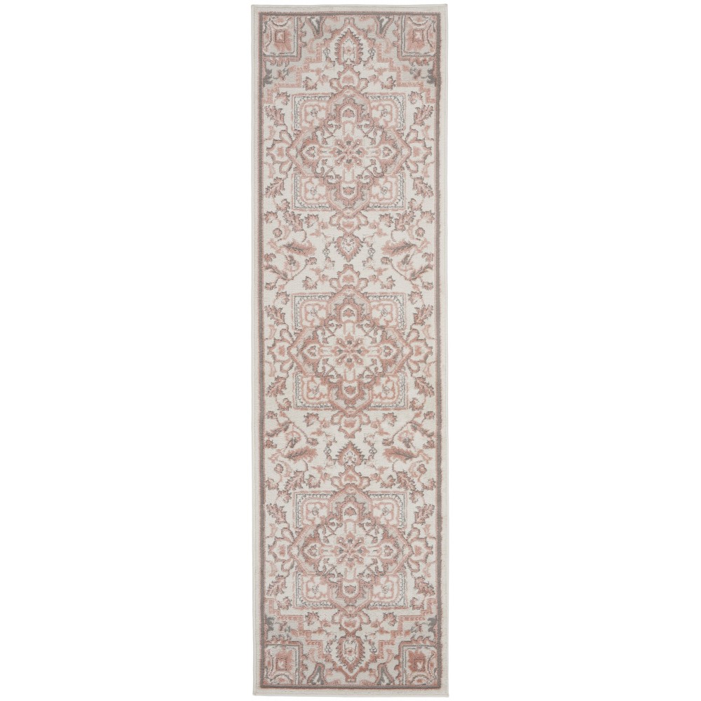 Nourison Elation ETN10 Runner Rug, Ivory/Brick, 2'3" x 7'6"