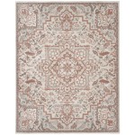 Nourison Elation ETN10 Area Rug, Ivory/Brick, 7'10" x 9'10"