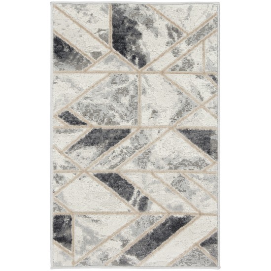 Nourison Elation ETN11 Area Rug, Ivory/Grey, 2' x 3'