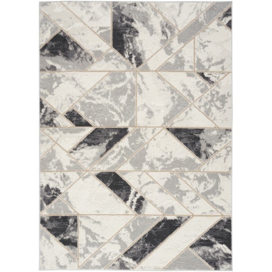 Nourison Elation ETN11 Area Rug, Ivory/Grey, 5'3" x 7'3"