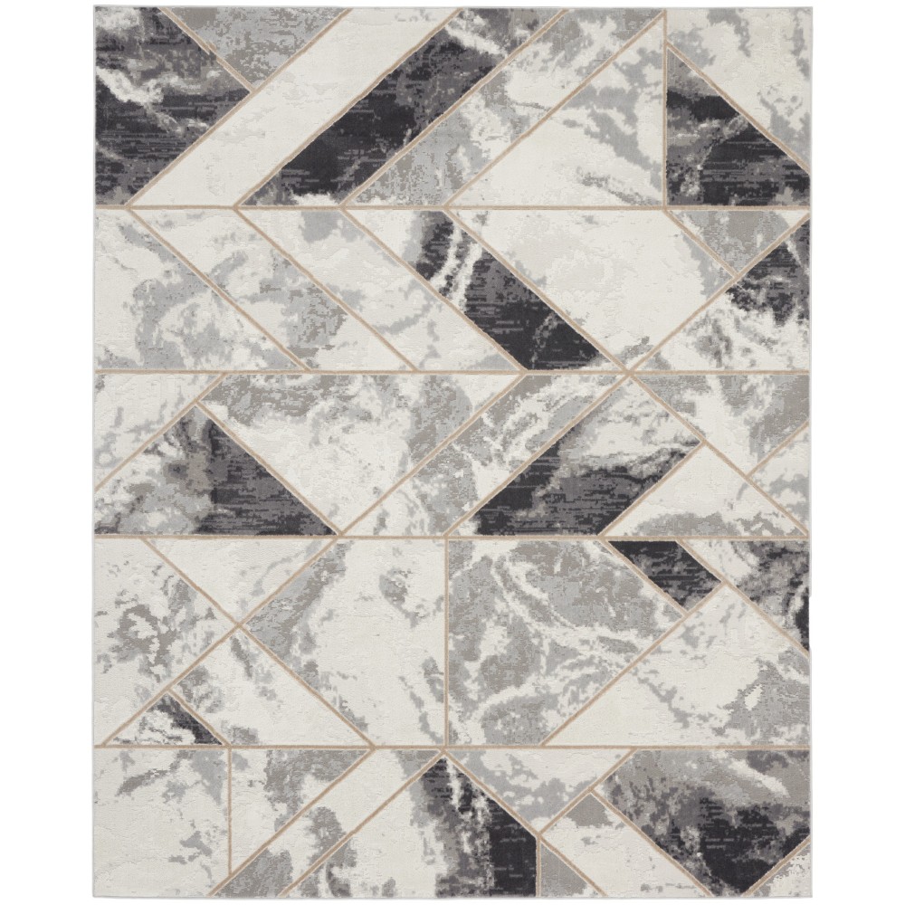 Nourison Elation ETN11 Area Rug, Ivory/Grey, 7'10" x 9'10"