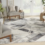 Nourison Elation ETN11 Area Rug, Ivory/Grey, 7'10" x 9'10"