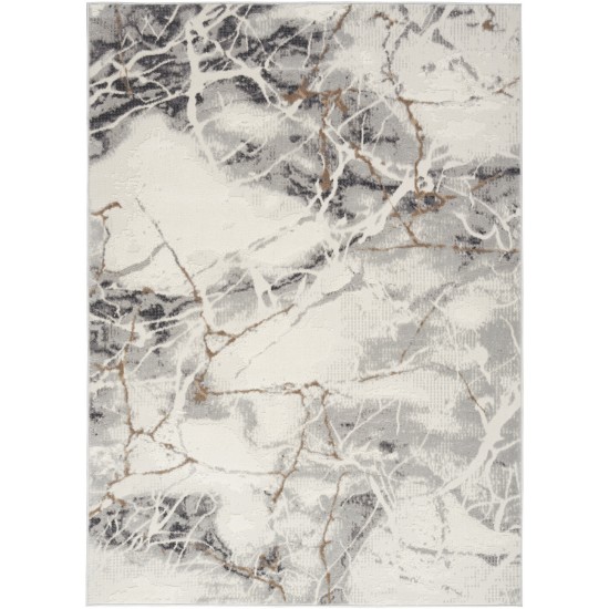 Nourison Elation ETN13 Area Rug, Ivory/Grey, 5'3" x 7'3"