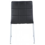 ACME Gordie Side Chair (Set-2), Black PU & Chrome