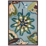 Nourison Fantasy FA12 Area Rug, Aqua, 1'9" x 2'9"