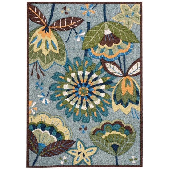 Nourison Fantasy FA12 Area Rug, Aqua, 2'6" x 4'