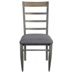 ACME Ornat Side Chair (Set-2), Gray Fabric & Antique Gray