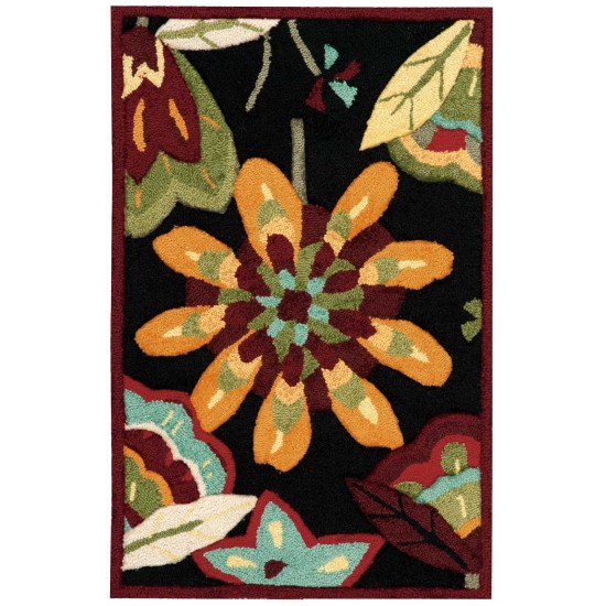 Nourison Fantasy FA12 Area Rug, Black, 1'9" x 2'9"