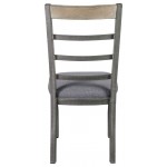 ACME Ornat Side Chair (Set-2), Gray Fabric & Antique Gray