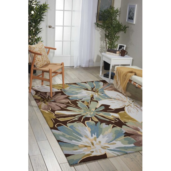 Nourison Fantasy FA16 Area Rug, Chocolate, 8' x 10'6"