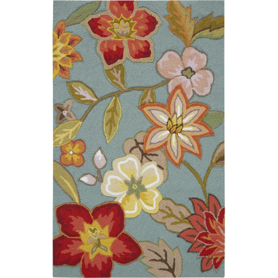 Nourison Fantasy FA18 Area Rug, Aqua, 2'6" x 4'