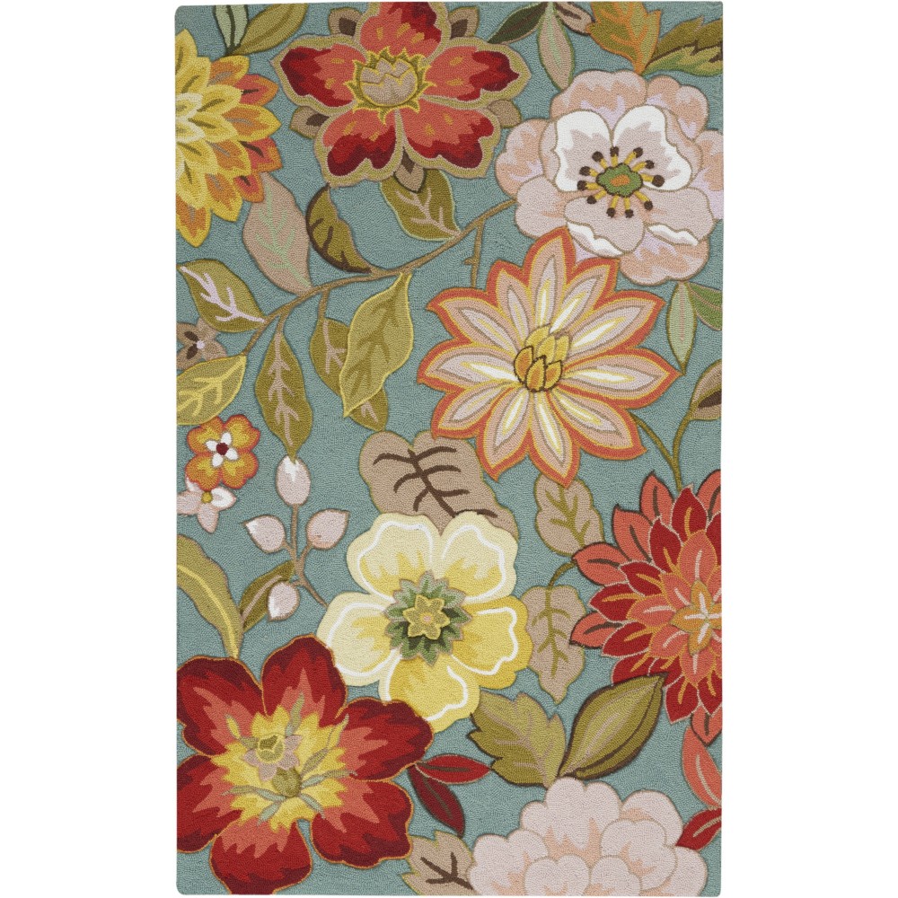 Nourison Fantasy FA18 Area Rug, Aqua, 3'6" x 5'6"