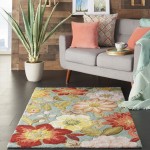 Nourison Fantasy FA18 Area Rug, Aqua, 3'6" x 5'6"