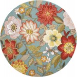 Nourison Fantasy FA18 Area Rug, Aqua, 7'6" x Round