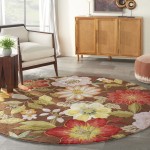 Nourison Fantasy FA18 Area Rug, Chocolate, 7'6" x Round