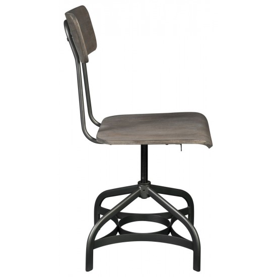ACME Jonquil Side Chair w/Swivel (Set-2), Gray Oak & Sandy Gray