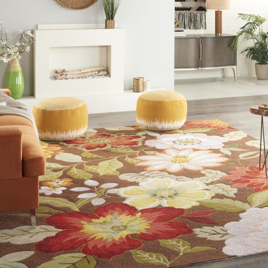 Nourison Fantasy FA18 Area Rug, Chocolate, 8' x 10'6"