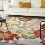 Nourison Fantasy FA18 Area Rug, Ivory, 5' x 7'6"