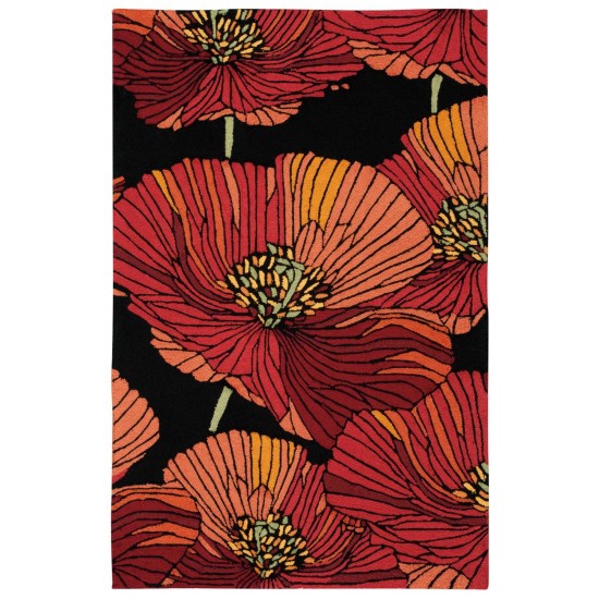 Nourison Fantasy FA24 Area Rug, Black, 3'6" x 5'6"