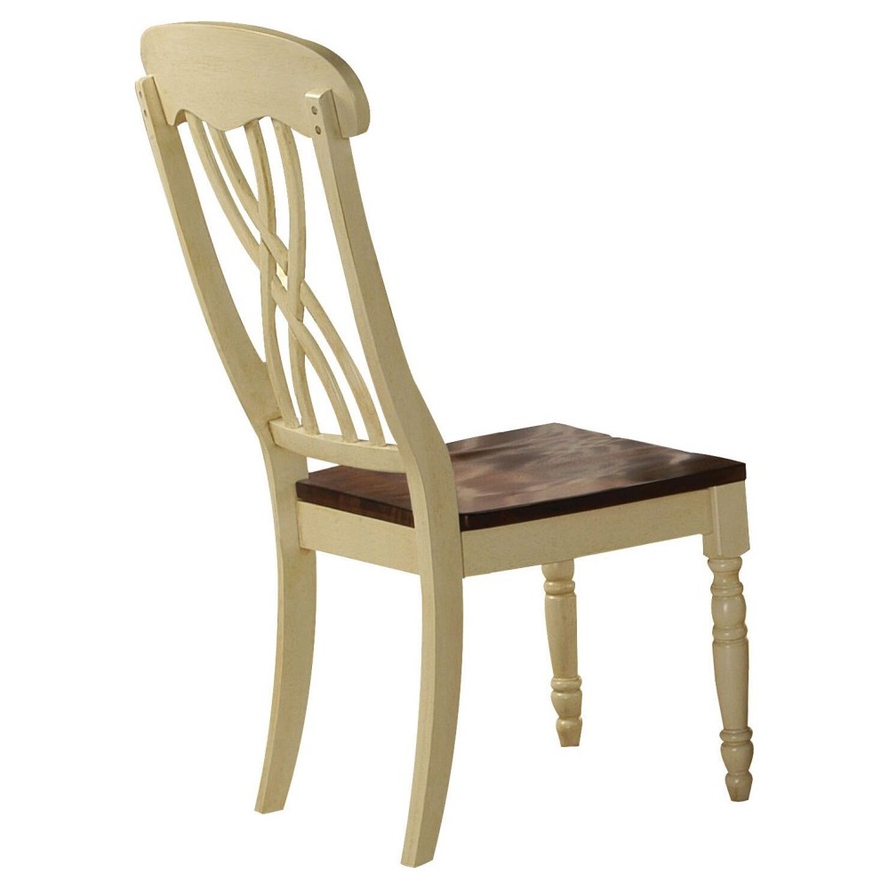 ACME Dylan Side Chair (Set-2), Buttermilk & Oak ACME Dylan Side Chair (Set-2), Buttermilk & Oak
