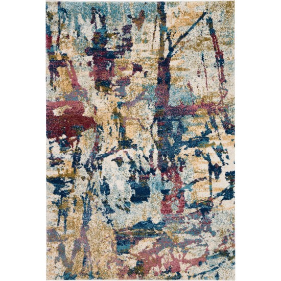 Nourison Fusion FSS10 Area Rug, Cream/Multicolor, 4' x 6'