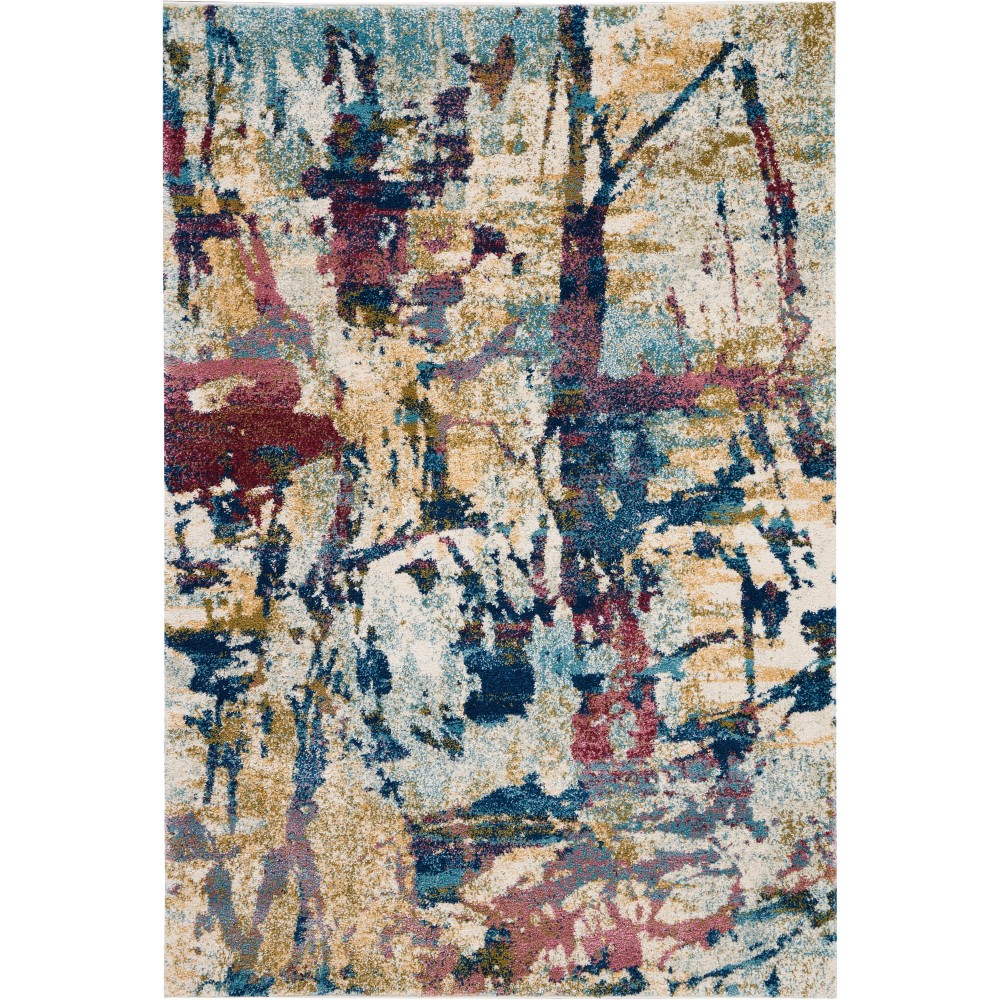 Nourison Fusion FSS10 Area Rug, Cream/Multicolor, 4' x 6'