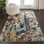 Nourison Fusion FSS10 Area Rug, Cream/Multicolor, 4' x 6'