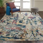 Nourison Fusion FSS10 Area Rug, Cream/Multicolor, 9'6" x 13'