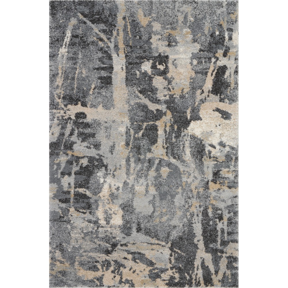 Nourison Fusion FSS10 Area Rug, Grey, 4' x 6'