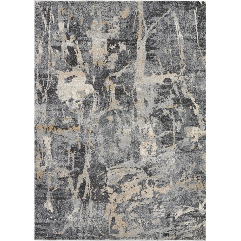 Nourison Fusion FSS10 Area Rug, Grey, 5'3" x 7'3" Nourison Fusion FSS10 Area Rug, Grey, 5'3" x 7'3"