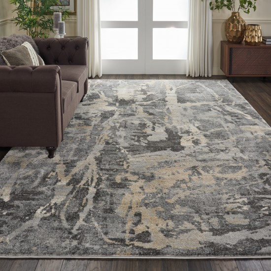 Nourison Fusion FSS10 Area Rug, Grey, 7'10" x 10'6"