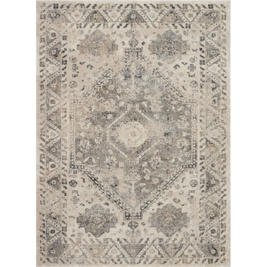 Nourison Fusion FSS11 Area Rug, Cream/Grey, 5'3" x 7'3"