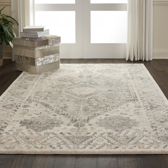 Nourison Fusion FSS11 Area Rug, Cream/Grey, 5'3" x 7'3"