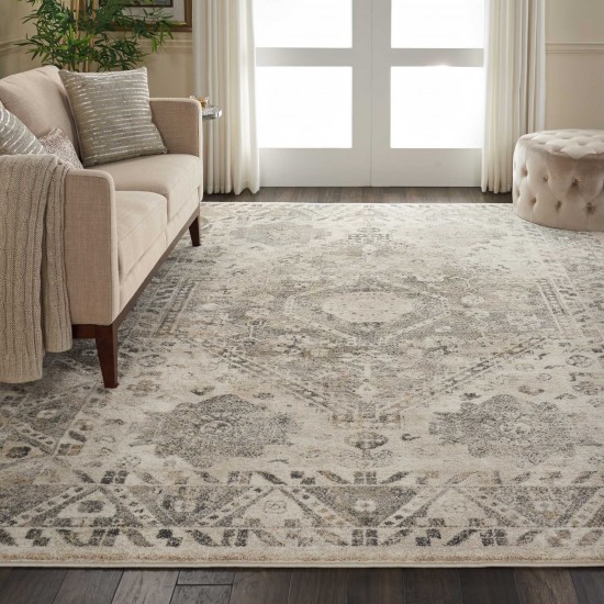 Nourison Fusion FSS11 Area Rug, Cream/Grey, 7'10" x 10'6"