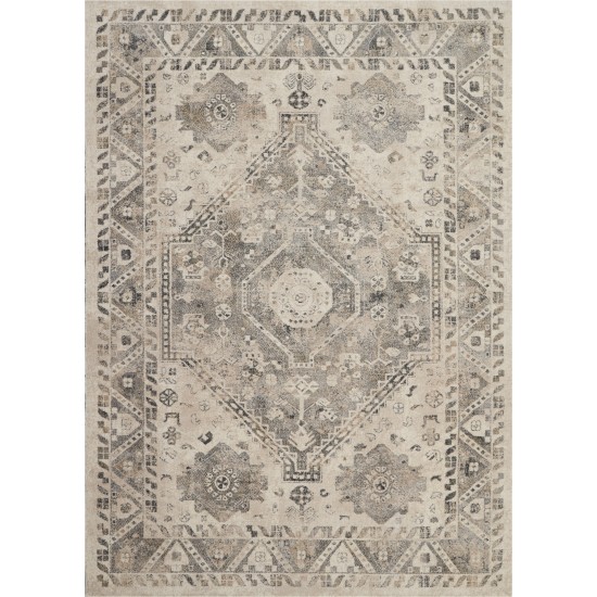 Nourison Fusion FSS11 Area Rug, Cream/Grey, 9'6" x 13'