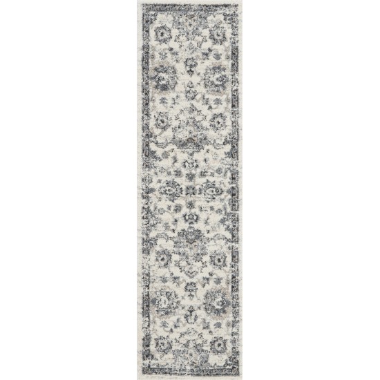 Nourison Fusion FSS15 Runner Rug, Cream/Grey, 2'2" x 7'6"